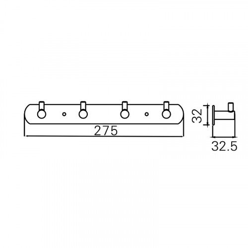 Крючок Azario NESSY, Хром (AZ-1514)