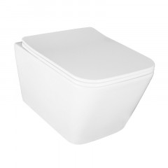 Унитаз подвесной Azario Boca 360х520х365 безободковый, слив "Торнадо", с быстросъемным сиденьем микролифт (AZ-2002)