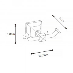 Крючок Azario ALTRE, Черный матовый (AZ-96005AB)