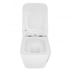 Унитаз подвесной Azario Boca 360х520х365 безободковый, слив "Торнадо", с быстросъемным сиденьем микролифт (AZ-2002)