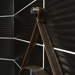 Зеркало AZARIO Капитан D510 c подсветкой и диммером, бесконтактный сенсор, коричн кожа (LED-00002331)