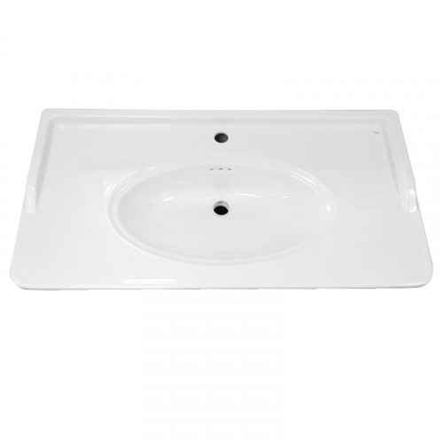 Комплект Тумба Azario CAROLINA 100 1000х880х500 патина, с раковиной Artdeco 100 (Kale) белый/черный (CS00090677)