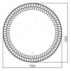 Зеркало AZARIO Армада d1000 c подсветкой и диммером, сенсорный выключатель (LED-00002512)