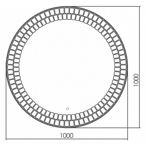 Зеркало AZARIO Армада d1000 c подсветкой и диммером, сенсорный выключатель (LED-00002512)