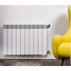 Радиатор алюминиевый AZARIO AL500/100 10 секций, белый (AL500/100/10)