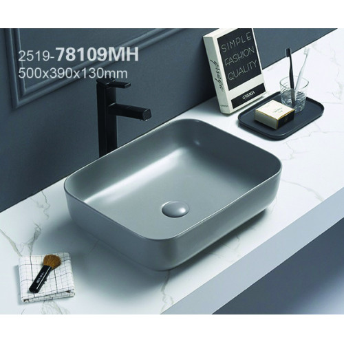 Раковина Azario накладная 500х390х130 цвет светло-серый матовый (AZ-78109MH)