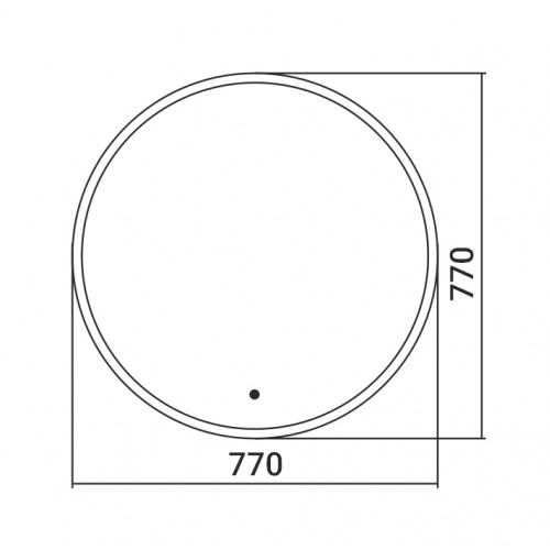 Зеркало AZARIO Monaco-BLACK d770 бесконтактный сенсор, черная рамка (LED-00002770)