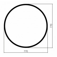 Зеркало AZARIO Манхэттен-лофт D770 в раме из металлического профиля, без подсветки (ФР-00001425)