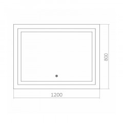 Зеркало AZARIO Ливия 1200х800 c подсветкой и диммером, сенсорный выключатель (ФР-1758)
