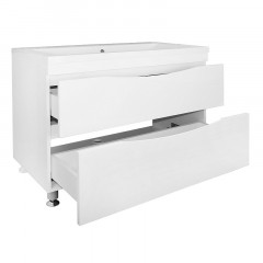 Комплект Azario Тумба Эстима 100/2Н 995х450х850 напольная, с раковиной Астория 100, белый глянцевый (CS00094590)