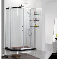 Душевое ограждение Azario VICTORIA 900х1200х1900 L, без поддона, прозрачное стекло 8 мм, цвет профиля серебро (AZ-NNQ2131-1-L 900)