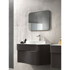 Зеркало AZARIO Шампань-4 800х550 c подсветкой и диммером, часы+сенсор выкл (ФР-00001037)