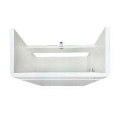 Комплект Тумба Azario Эстима 40Н 405х222х805 напольная, с раковиной Миранда 40, правая, белый (CS00094580)