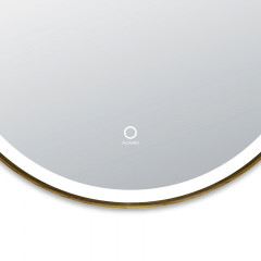 Зеркало AZARIO Diana D800 с подсветкой, сенсорный выключатель с функцией диммера, в алюминиевой раме, цвет дерево (AZ-Z-261CS)