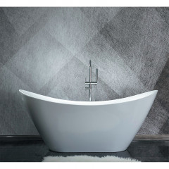 Ванна акриловая Azario MELADO 1700х750х720 белая, свободностоящая в комплекте с сифоном и металлическими ножками (AZ-6107-17W)