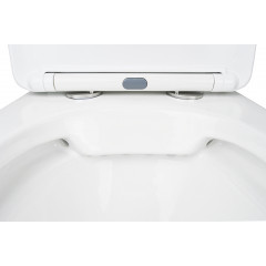 Унитаз-компакт Azario FRETTA SQUARE 650х340х790, безободковый с бачком и сиденьем микролифт, сливной арматурой Geberit (AZ-5121-G)