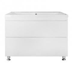 Комплект Azario Тумба Эстима 100/2Н 995х450х850 напольная, с раковиной Астория 100, белый глянцевый (CS00094590)