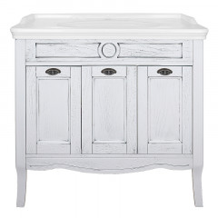Комплект Тумба Azario CAROLINA 100 1000х880х500 патина, с раковиной Artdeco 100 (Kale) белый/черный (CS00090677)