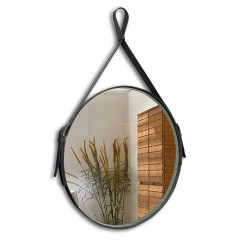 Зеркало AZARIO Капитан D510 c подсветкой и диммером, бесконтактный сенсор, коричн кожа (LED-00002331)