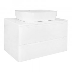 Тумба Azario LOTOS 80/2 800х460х500 подвесная, без раковины, белый глянец (CS00084144)