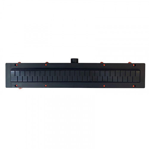 Душевой лоток AZARIO D40 Medium 850 мм, боковой слив, пластиковый, перфорированная решетка, черный (AZ-CH 850 MC)