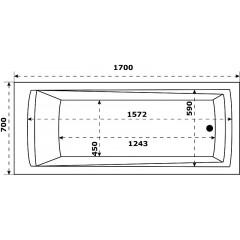 Ванна акриловая Azario Бали 170х70 (БАВ0003)