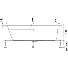 Ванна акриловая Azario Микона 170х110 левая