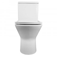 Унитаз-компакт Azario Fretta new 370х615х790 напольный, безободковый в комплекте с бачком и сиденьем дюропласт, микролифт (AZ-1223)