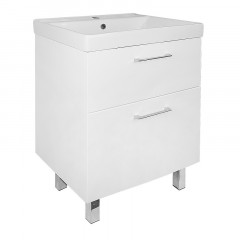 Комплект Azario Тумба Ника 60 Н 610х480х860 напольная, с раковиной Tempo 60 (CS00091368)