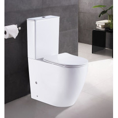 Унитаз-компакт AZARIO MIRADA 655х385х920 напольный, в комплекте с бачком и сиденьем микролифт (AZ-1289A)