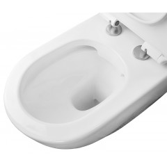 Унитаз-компакт Azario CORSA 630x380x830 напольный, безободковый с бачком и сиденьем микролифт (AZ-2062S)