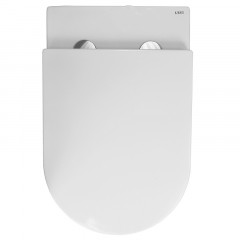 Унитаз приставной Azario 580х360х430 безободковый, быстросъемное сиденье микролифт, с системой смыва Tornado (AZ-1003D-UQ1)