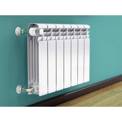 Радиатор биметаллический AZARIO BM350/80 10 секций, белый (BM350/80/10)