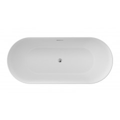 Ванна акриловая AZARIO KENSTON 1700х800х600 свободностоящая, в комплекте с сифоном и металлической рамой (KEN17080)