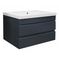 Комплект Azario Тумба Эстима 80/2 795х447х555 подвесная, с раковиной Астория 80, графит (CS00094589)