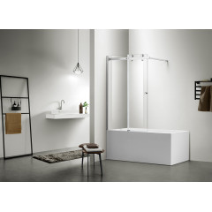 Шторка для ванны раздвижная Azario 100х150 цвет профиля хром (AZ-NKB6121 1000)