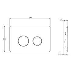 Кнопка смыва AZARIO двойная, круглая, цвет золото (AZ-8200-0086/AZ-P57-0160)