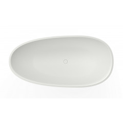 Ванна из искусственного камня Azario CLOVIS 1690х850х540 свободностоящая, с белым матовым донным клапаном, белая матовая (CLO17085S)