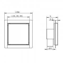 Трап для душа AZARIO 150х150 цельнометаллический, решетка "под плитку", горизонтальный выпуск (AZZ1TILE150)