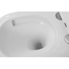 Унитаз подвесной Azario Teramo 515х355х365 безободковый, скрытое крепление, смыв "Торнадо", в комплекте с сидением микролифт (AZ-0053-UQ3)