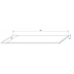 Столешница Azario Gris 90 900х520х16 цвет серый (CS00080432)