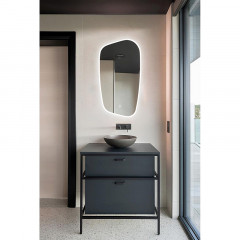 Зеркало AZARIO Madrid 487х900 с подсветкой, сенсорный выключатель с функцией диммера (AZ-Z-080CS)