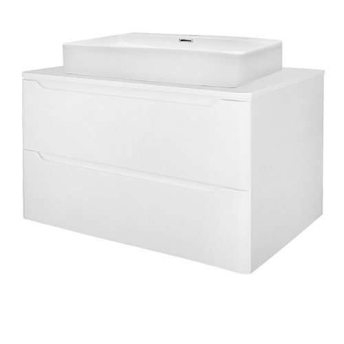 Тумба Azario LOTOS 80/2 800х460х500 подвесная, без раковины, белый глянец (CS00084144)