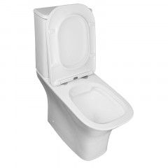 Унитаз напольный Azario FRETTA SQUARE 650х340х770 безободковый с бачком и сиденьем микролифт (AZ-1215 + AZ-1216)