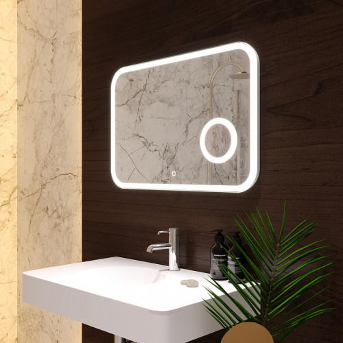 Зеркало AZARIO Эльза 800х550, LED-подсветка с диммером, сенсорный выключатель (ФР-00002156)
