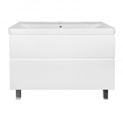 Комплект Тумба Azario Мила 100 Н 1000х470х860 напольная, с раковиной Monte 100, белый (CS00089954)