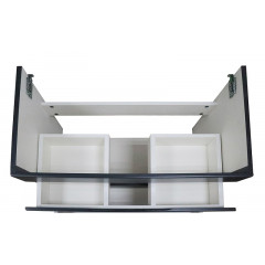 Комплект Azario Тумба Эстима 80/2 795х447х555 подвесная, с раковиной Астория 80, графит (CS00094589)