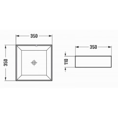 Раковина Azario накладная 350x350x110 белая (AZ-2179-S)