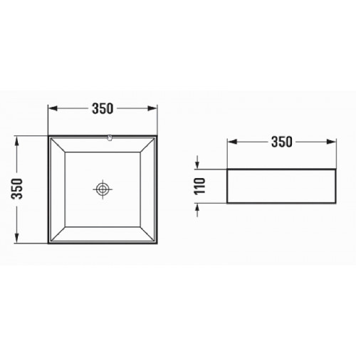 Раковина Azario накладная 350x350x110 белая (AZ-2179-S)