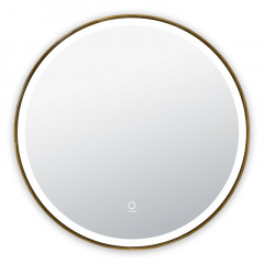 Зеркало AZARIO Diana D800 с подсветкой, сенсорный выключатель с функцией диммера, в алюминиевой раме, цвет дерево (AZ-Z-261CS)